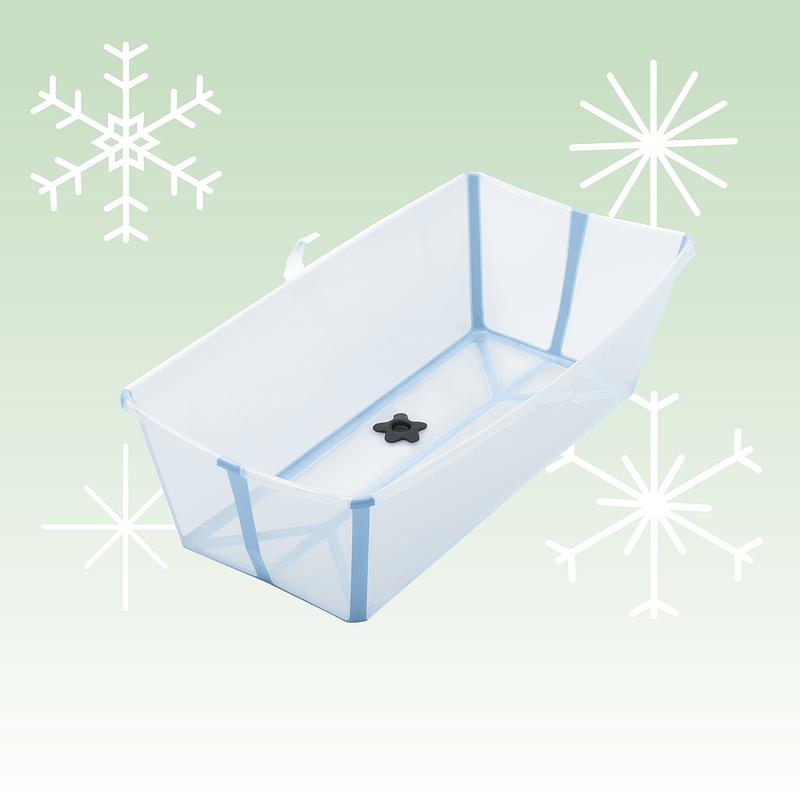 Flexi bath with holiday background. 