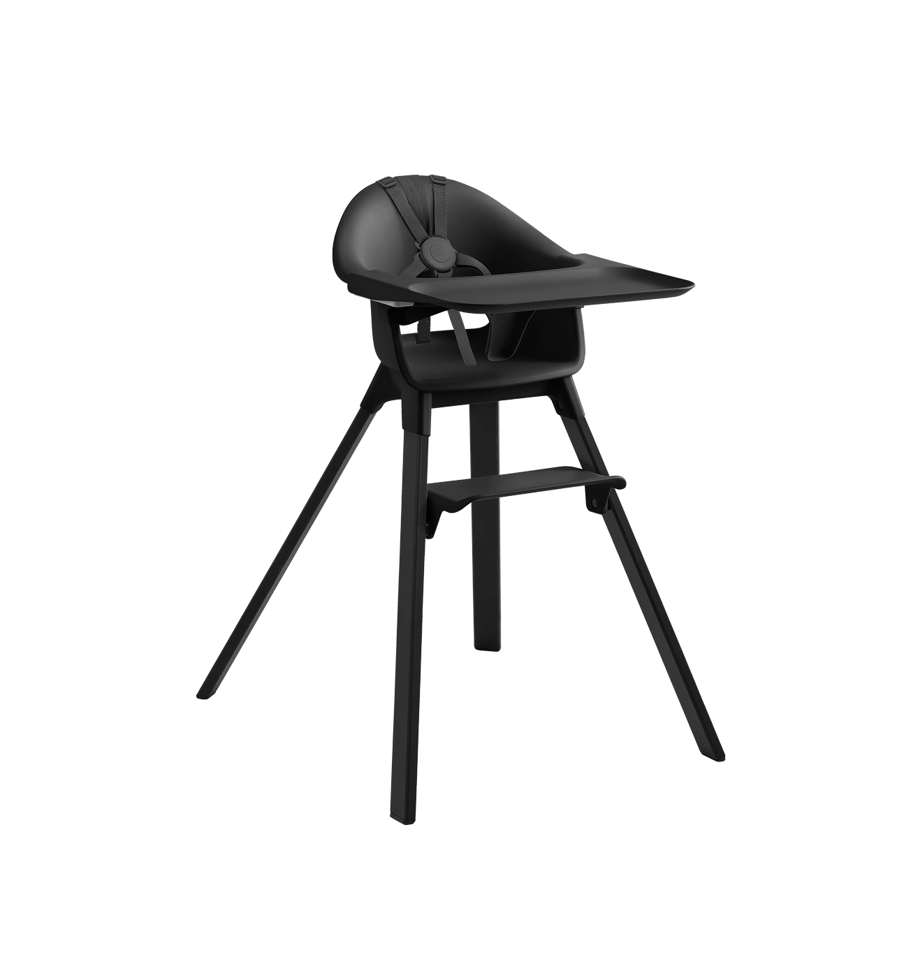 Stokke® Clikk™ Bamboo Warm Brown and Black plastic parts.