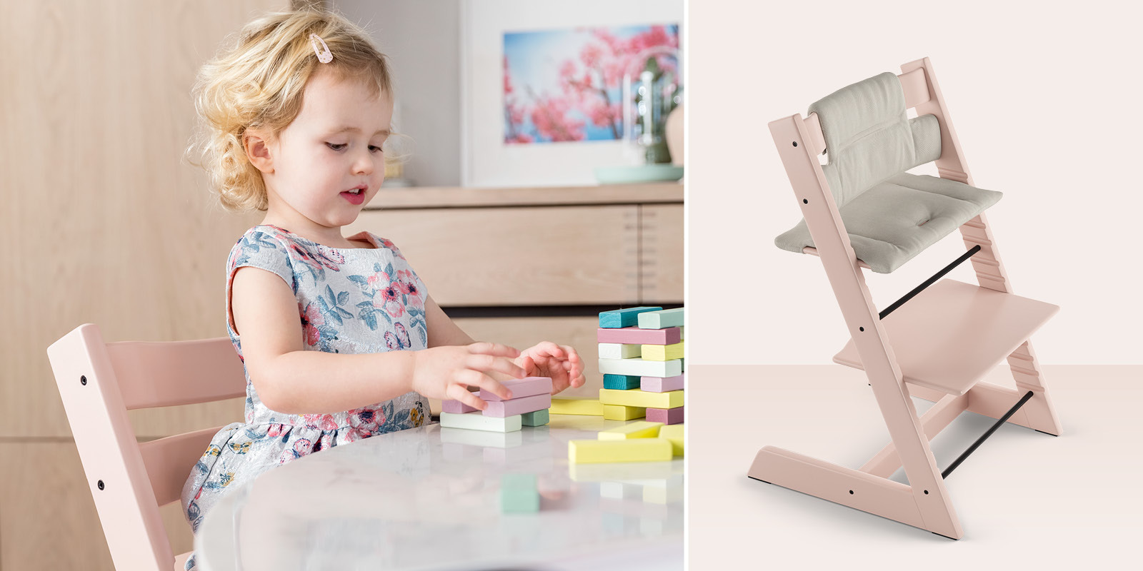Tripp Trapp&reg; Chair Serene Pink, Serene Pink, emotional1