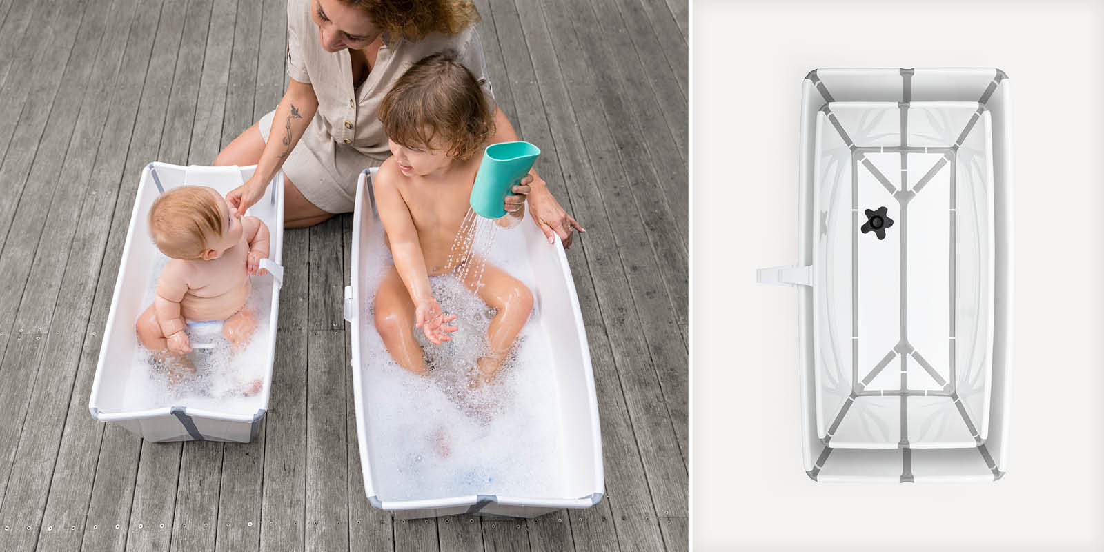 Stokke® Ванночка Flexi Bath®, EMO_Carousel_FlexiBath_XL_1600x800px_Comparison.jpg Flexibath Carousel Insetting Image