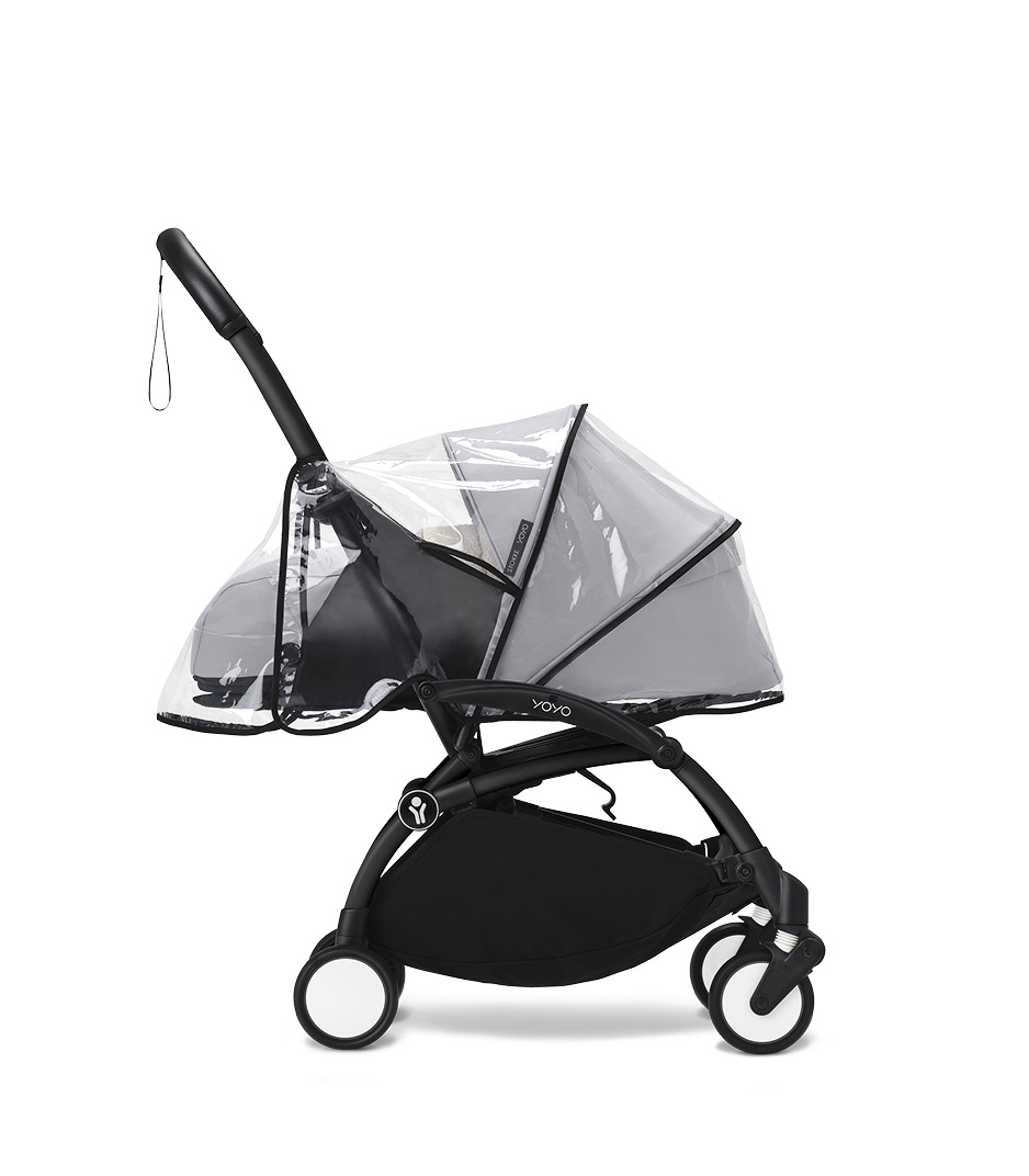 STOKKE ベビーカー グレー レインカバー、蚊帳、収納バッグ付き YOYO3_Stone_0PLUS_BlackFrame_P