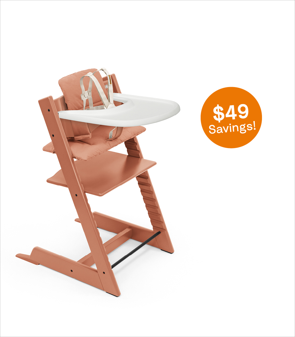Stokke Tripp Trapp Wood High Chair with Tray: Classic Scandinavian Design